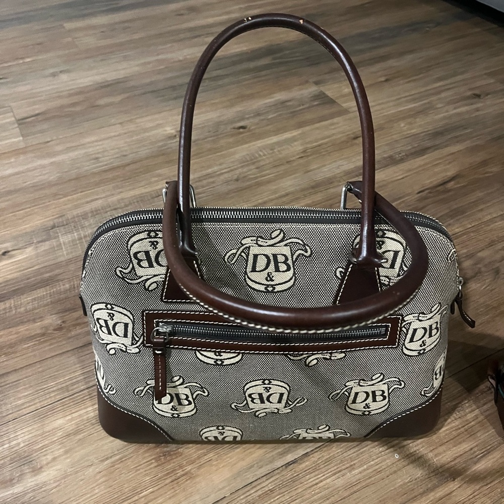 Dooney & Bourke Tan and Brown Monogram Handbag VINTAGE New never used